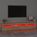 vidaXL Mueble de TV con luces LED roble Sonoma 210x35x40 cm