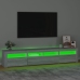 Mueble de TV con luces LED gris Sonoma 210x35x40 cm