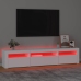 Mueble de TV con luces LED blanco 195x35x40 cm