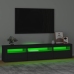 vidaXL Mueble de TV con luces LED negro 195x35x40 cm