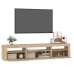 Mueble de TV con luces LED roble Sonoma 195x35x40 cm