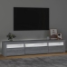 Mueble de TV con luces LED gris sonoma 195x35x40 cm