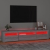 Mueble de TV con luces LED gris sonoma 195x35x40 cm