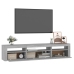 Mueble de TV con luces LED gris sonoma 195x35x40 cm