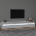 vidaXL Mueble de TV con luces LED blanco 270x35x40 cm