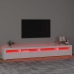 Mueble de TV con luces LED blanco 270x35x40 cm