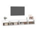 Mueble de TV con luces LED blanco 270x35x40 cm