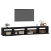 Mueble de TV con luces LED Negro 270x35x40 cm