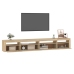 Mueble de TV con luces LED roble Sonoma 270x35x40 cm