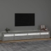 Mueble de TV con luces LED gris hormigón 270x35x40 cm