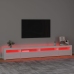 vidaXL Mueble de TV con luces LED blanco brillante 270x35x40 cm