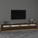 vidaXL Mueble de TV con luces LED roble marrón 270x35x40 cm