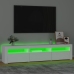 Mueble de TV con luces LED blanco 180x35x40 cm