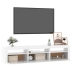 Mueble de TV con luces LED blanco 180x35x40 cm