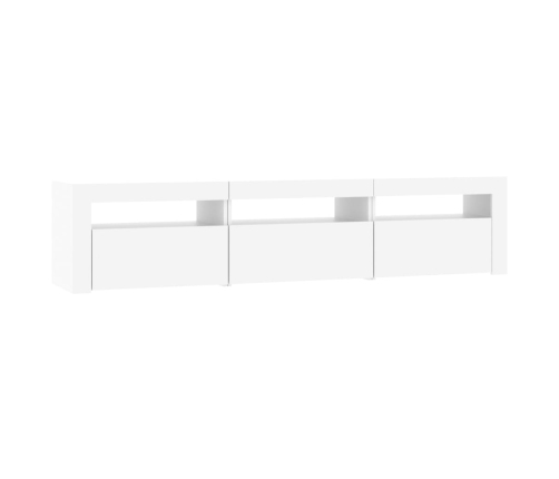 Mueble de TV con luces LED blanco 180x35x40 cm