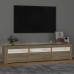 Mueble de TV con luces LED roble Sonoma 180x35x40 cm