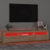 Mueble de TV con luces LED roble Sonoma 180x35x40 cm