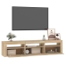 Mueble de TV con luces LED roble Sonoma 180x35x40 cm