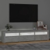 Mueble de TV con luces LED gris hormigón 180x35x40 cm