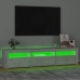 Mueble de TV con luces LED gris hormigón 180x35x40 cm