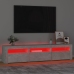 Mueble de TV con luces LED gris hormigón 180x35x40 cm