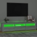 Mueble de TV con luces LED gris Sonoma 180x35x40 cm