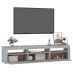 Mueble de TV con luces LED gris Sonoma 180x35x40 cm