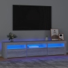 Mueble de TV con luces LED gris Sonoma 180x35x40 cm