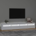 Mueble de TV con luces LED blanco 240x35x40 cm