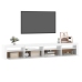 Mueble de TV con luces LED blanco 240x35x40 cm