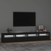 Mueble de TV con luces LED Negro 240x35x40 cm