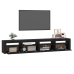 Mueble de TV con luces LED Negro 240x35x40 cm