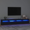 Mueble de TV con luces LED Negro 240x35x40 cm