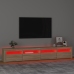 Mueble de TV con luces LED roble Sonoma 240x35x40 cm