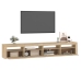 Mueble de TV con luces LED roble Sonoma 240x35x40 cm