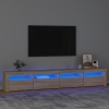 Mueble de TV con luces LED roble Sonoma 240x35x40 cm