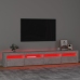 Mueble de TV con luces LED gris hormigón 240x35x40 cm