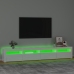 vidaXL Mueble de TV con luces LED blanco brillante 240x35x40 cm