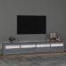 Mueble de TV con luces LED gris Sonoma 240x35x40 cm