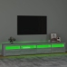 Mueble de TV con luces LED gris Sonoma 240x35x40 cm