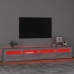 Mueble de TV con luces LED gris Sonoma 240x35x40 cm