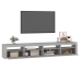 Mueble de TV con luces LED gris Sonoma 240x35x40 cm