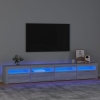 Mueble de TV con luces LED gris Sonoma 240x35x40 cm