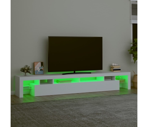 vidaXL Mueble de TV con luces LED blanco 260x36,5x40 cm