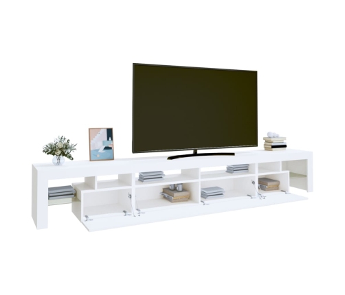 vidaXL Mueble de TV con luces LED blanco 260x36,5x40 cm