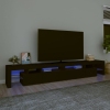 Mueble de TV con luces LED Negro 260x36,5x40 cm