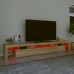 Mueble de TV con luces LED roble Sonoma 260x36,5x40 cm