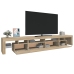 Mueble de TV con luces LED roble Sonoma 260x36,5x40 cm