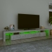 Mueble de TV con luces LED gris hormigón 260x36,5x40 cm