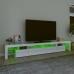 Mueble de TV con luces LED blanco brillante 260x36,5x40 cm